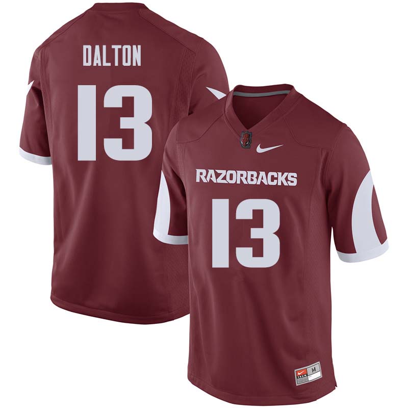 Men #13 Nate Dalton Arkansas Razorback College Football Jerseys Sale-Cardinal